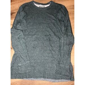 RECLAIM Men's Long Sleeve Thermal Knit Shirt Green Size L